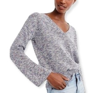 J Crew Flared Sleeve‎ Marled Swing Sweater Size M